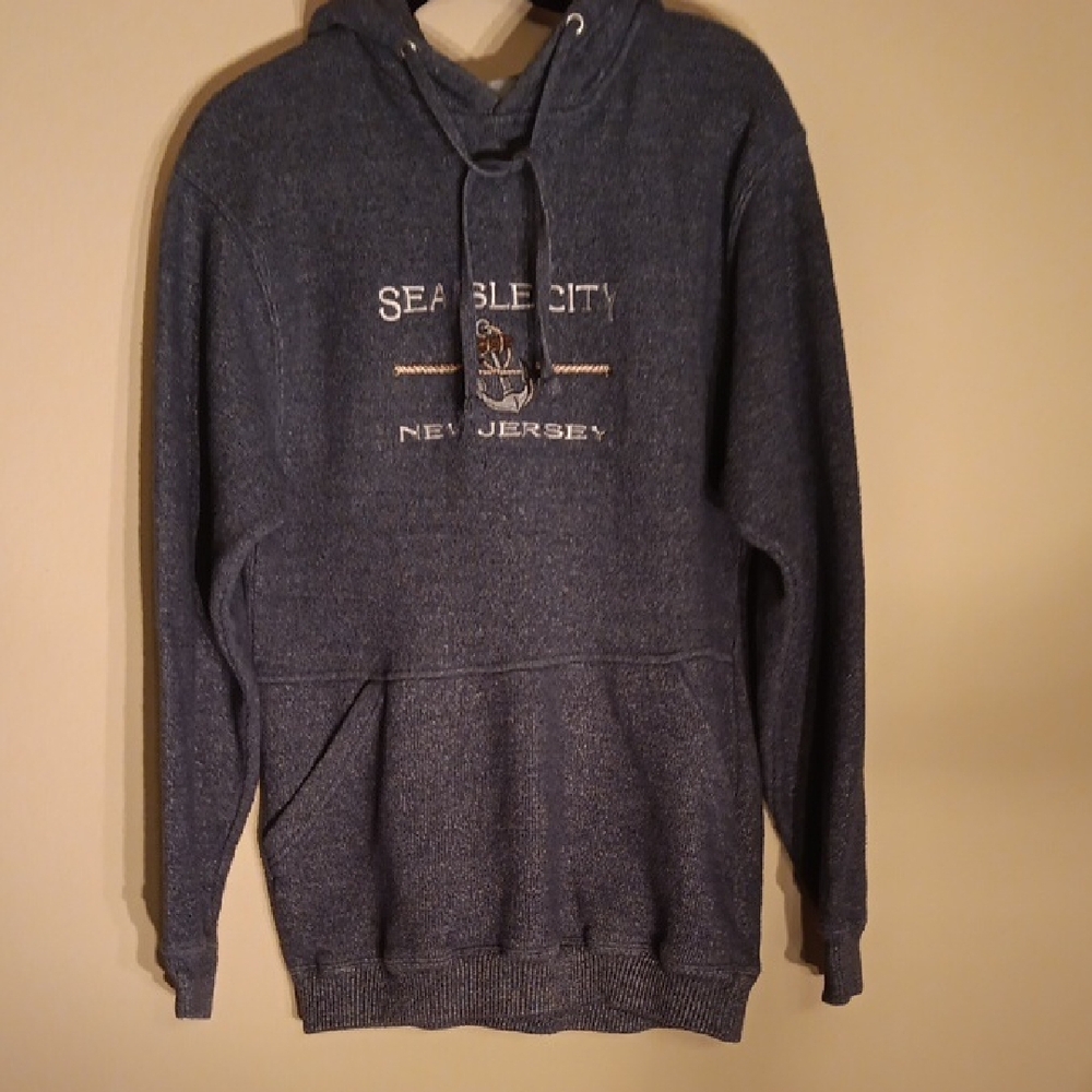 Renegade Club Sea Isle City NJ Hoodie Storm Blue Size L EUC
